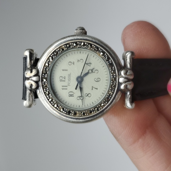 Vintage Fossil ES8646 Watch Black Leather Band - Picture 11 of 12